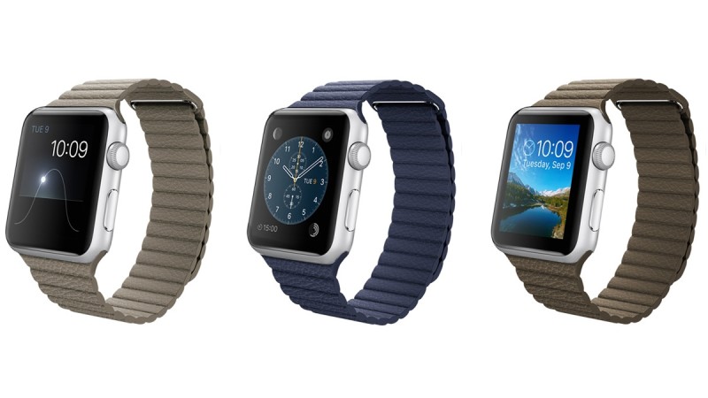Here's A Mockup Chart Showing Apple Watch Sport with Stainless Steel Bands