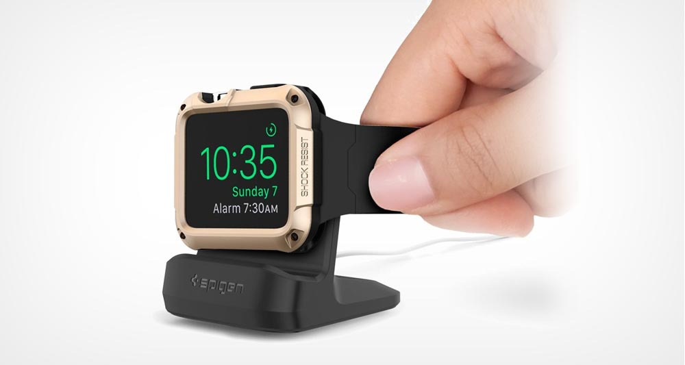 Pre-order Spigen's Nightstand Friendly Apple Watch Dock for $12