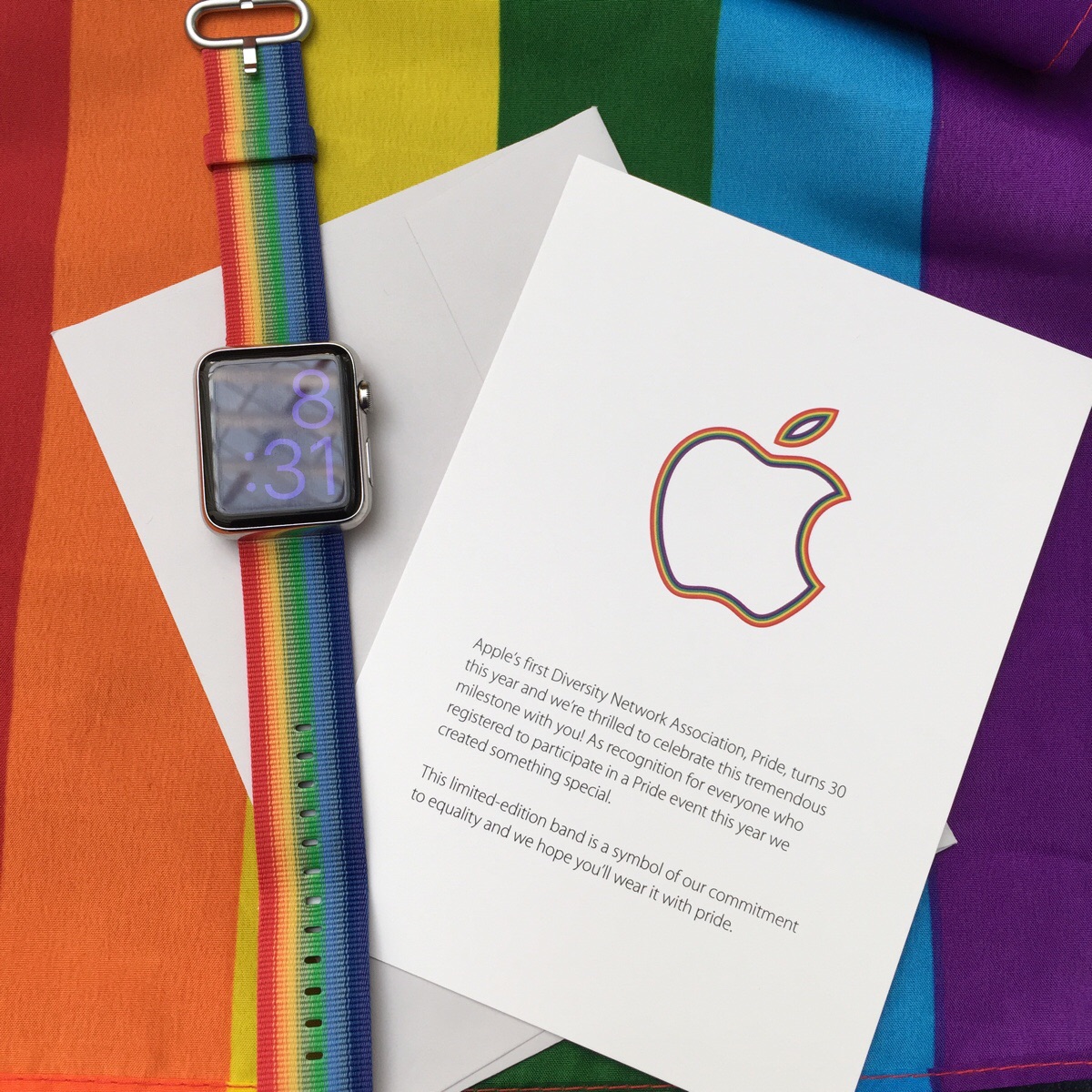 Apple Creates Limited Edition Rainbow Band for San Francisco Pride