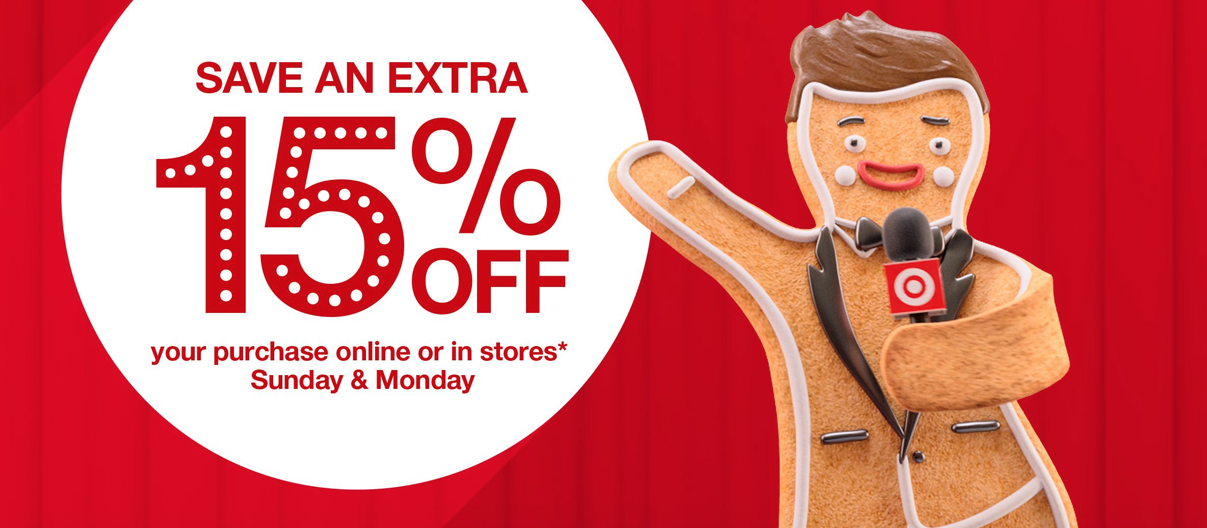 Choose an extra one. Extra 15% off. Extra off. Save on your purchases. Extra save.