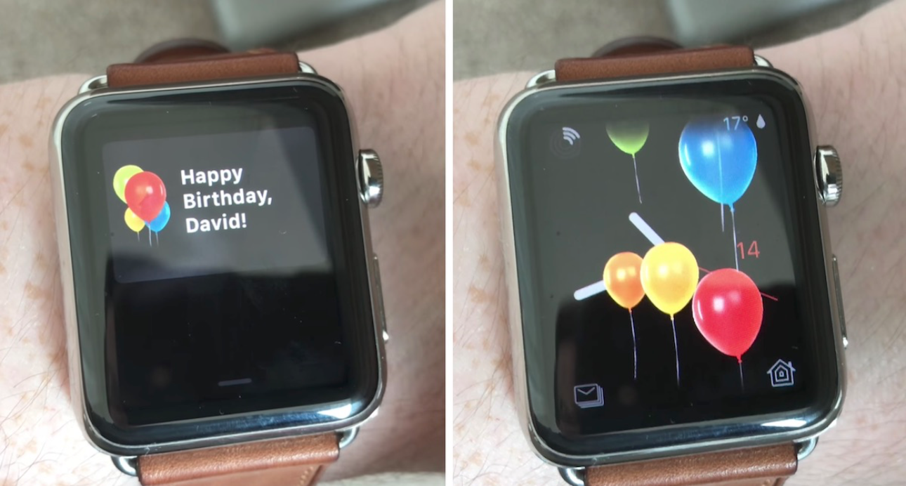Sweet Birthday Wishes Coming in watchOS 4