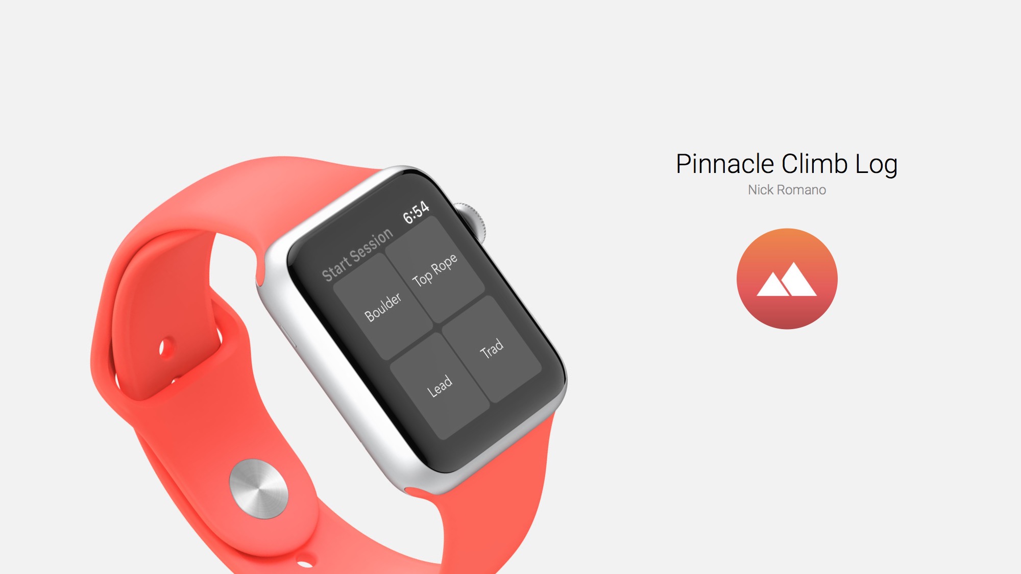 Pinnacle Climb Log: a Rock Climbing App for Apple Watch