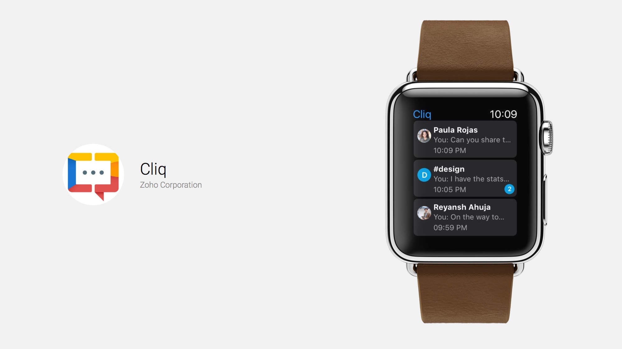 Cliq Apple Watch-Style With Colleagues and Teammates